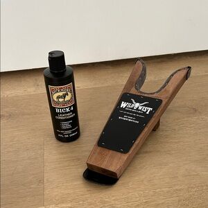 Boot Jack with Bickmore Leather Conditioner